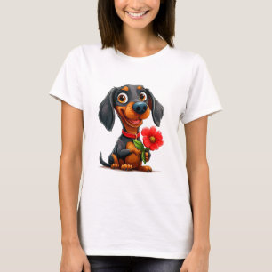 🐶 Dachshund Love Design For Dog Lover Everyday T-Shirt