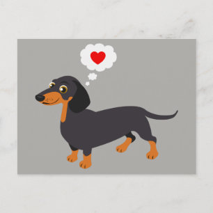 Dachshund Love Doxie Heart Postcard