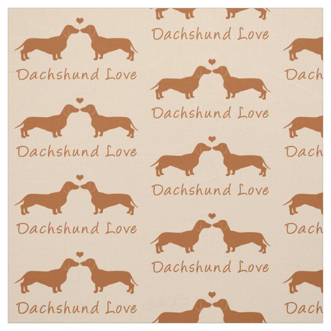 Dachshund Love! Fabric (Swatch)