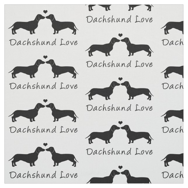 Dachshund Love! Fabric (Swatch)