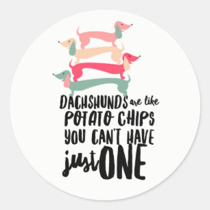 Dachshund Love Glossy Sticker 3 inch (sheet of 20)