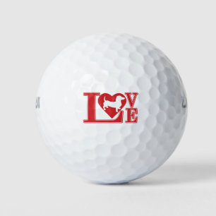 Dachshund Love Heart Golf Balls