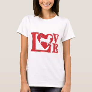 Dachshund Love Heart T-Shirt