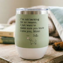 Dachshund Love Message Personalised Sage Green