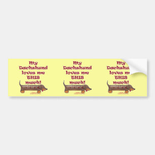 Dachshund Love Metre Bumper Sticker
