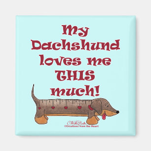 Dachshund Love Metre Magnet
