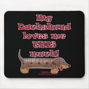Dachshund Love Metre Mouse Pad