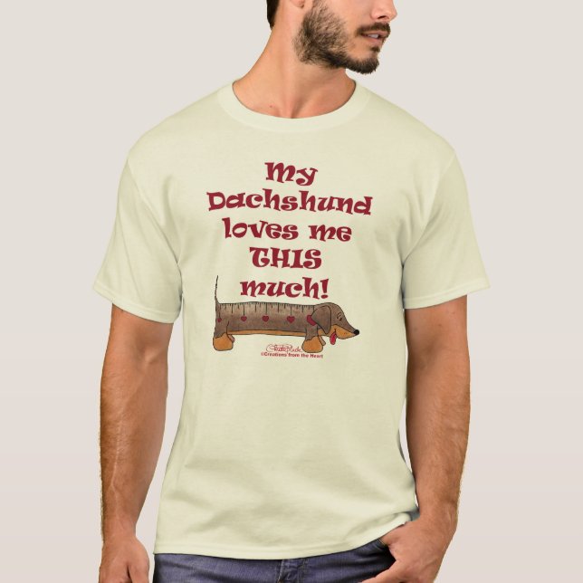 Dachshund Love Metre T-Shirt (Front)