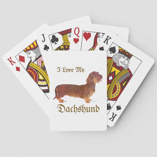Dachshund Love Playing Cards (Back)