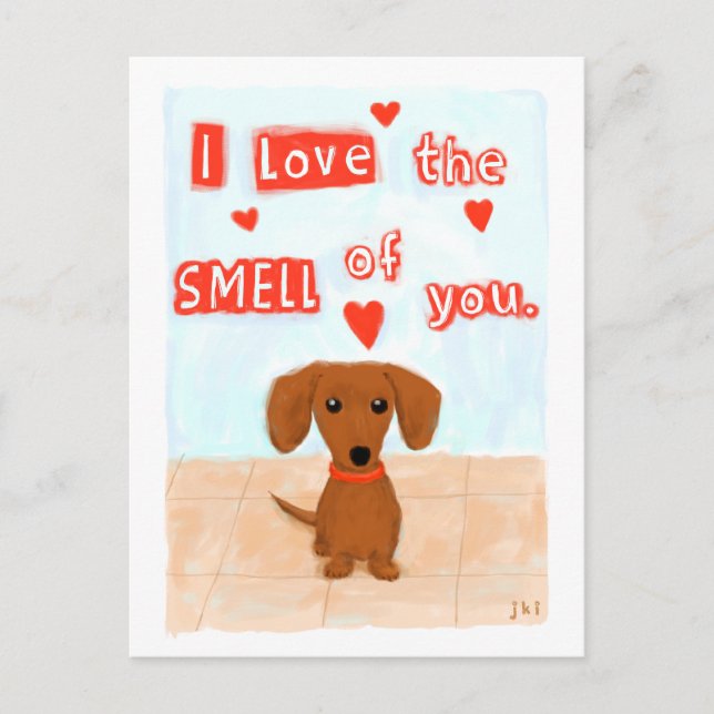 Dachshund Love Postcard (Front)