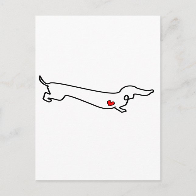 Dachshund Love Postcard (Front)