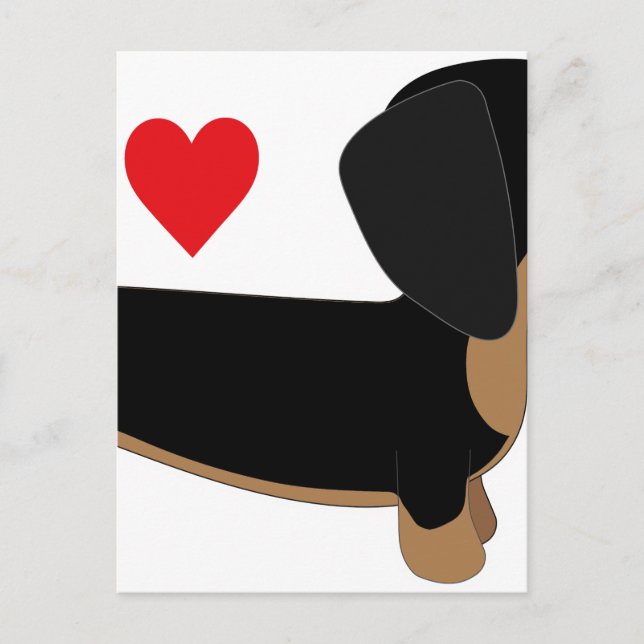 Dachshund Love Postcard (Front)