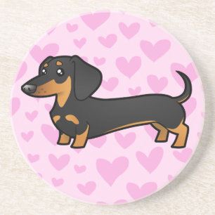 Dachshund Love (smooth coat) Coaster