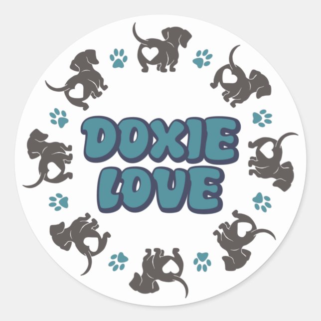 Dachshund  Love Sticker (Front)