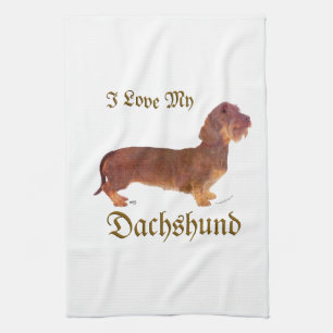 Dachshund Love Tea Towel