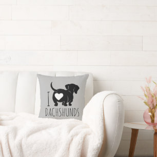 Dachshund Love Throw Pillow