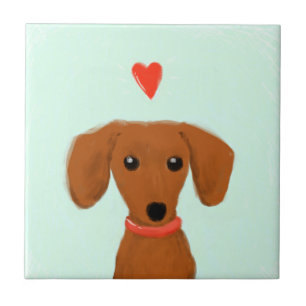 Dachshund Love Tile