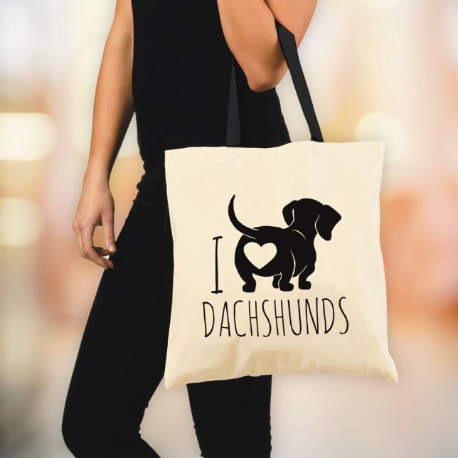 Dachshund Love Tote Bag (Creator Uploaded)