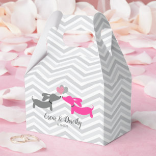 Dachshund Love Wedding Personalised Favour Boxes