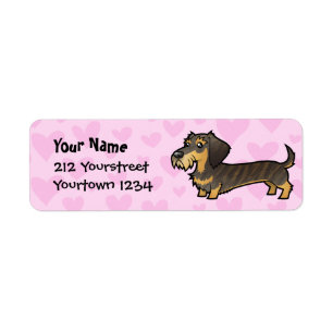 Dachshund Love (wirehair) Return Address Label