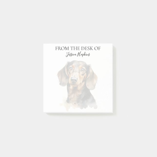 Dachshund Lover Monogrammed Dog Post-it Notes (Front)