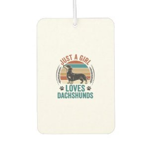 Dachshund Lover Shirt Vintage Sunset Dog Graphic_1 Car Air Freshener