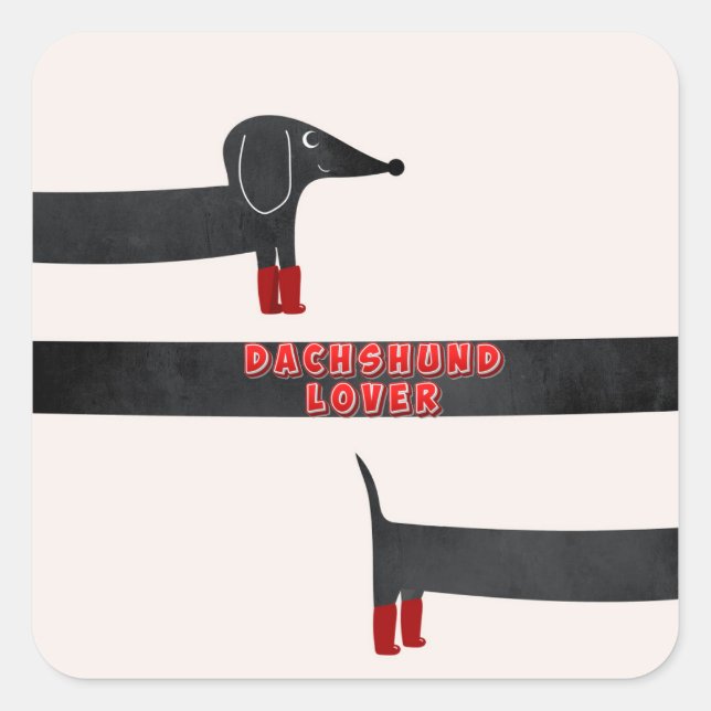 Dachshund Lover Square Sticker (Front)