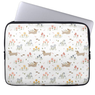 Dachshund Lover Weiner Dog Sausage Dog Wildflower Laptop Sleeve
