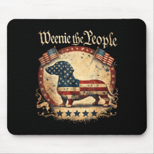 Dachshund lover wiener dog mum independence day Da Mouse Pad