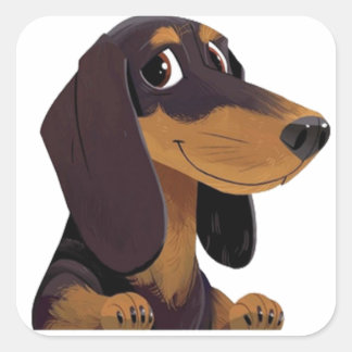 Dachshund Lovers Square Sticker