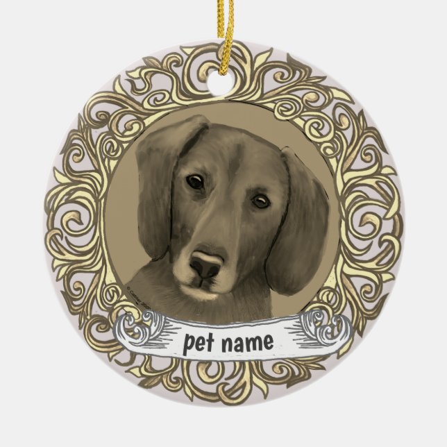 Dachshund Loving Memory ornament (Front)