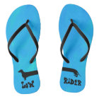Dachshund Low Rider Flip Flops