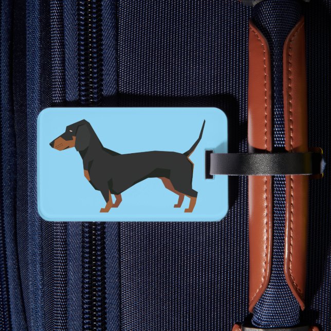 Dachshund Luggage Tag (Back Insitu 2)