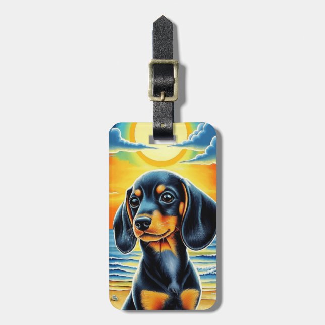 Dachshund Luggage Tags (Front Vertical)
