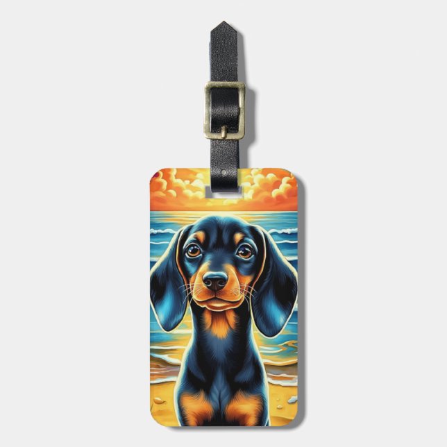 Dachshund Luggage Tags (Front Vertical)