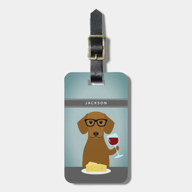 Dachshund Luggage Tags (Front Vertical)