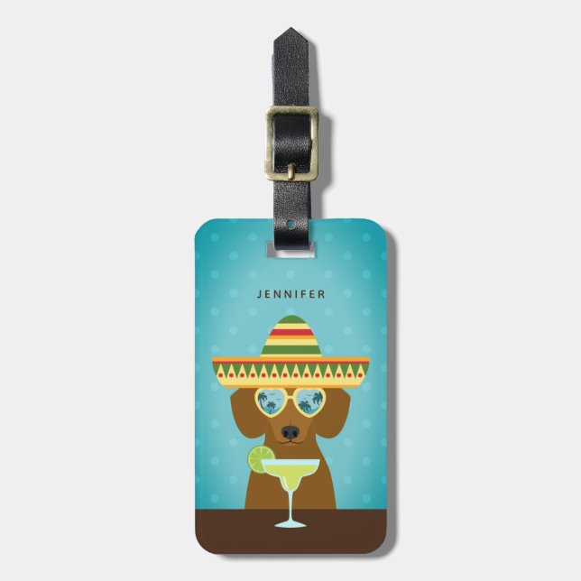 Dachshund Luggage Tags (Front Vertical)