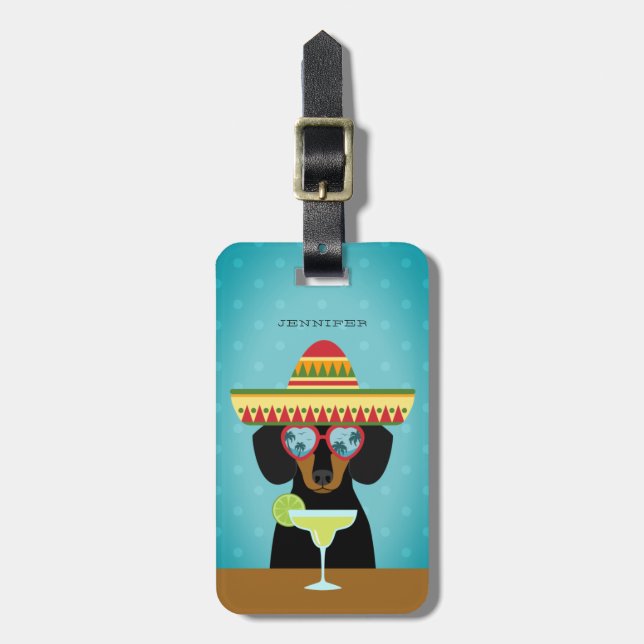 Dachshund Luggage Tags (Front Vertical)