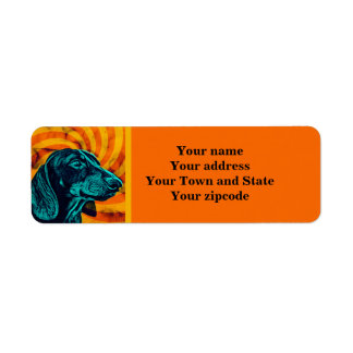 Dachshund mail return address label