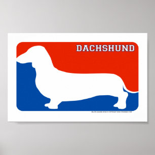 Dachshund Major League Dog Print