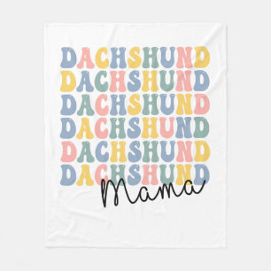 Dachshund Mama Fleece Blanket