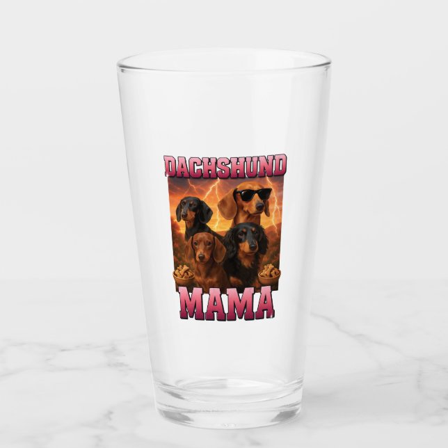Dachshund Mama Glass (Front)