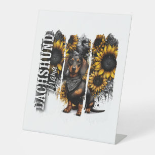 Dachshund Mama Pedestal Sign