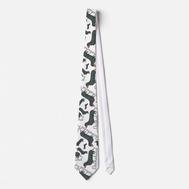 Dachshund Man's Gift Tie (Front)