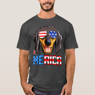 Dachshund Merica 4th of July T  Kids Boys Dog Pupp T-Shirt