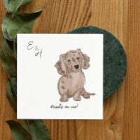 dachshund merl watercolor Wedding Cocktail Napkins