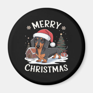 Dachshund Merry Christmas Classic T-Shirt Magnet