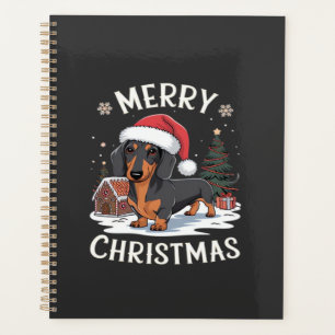 Dachshund Merry Christmas Classic T-Shirt Planner