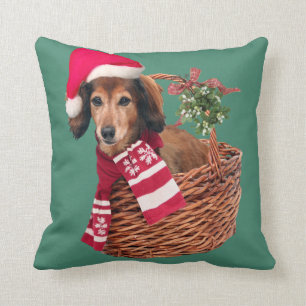 Dachshund Merry Christmas Cushion