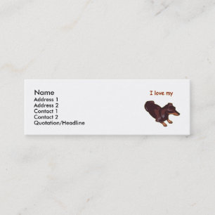 Dachshund Mini Business Card